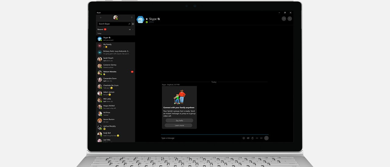 Skype aiuta a contattare la famiglia