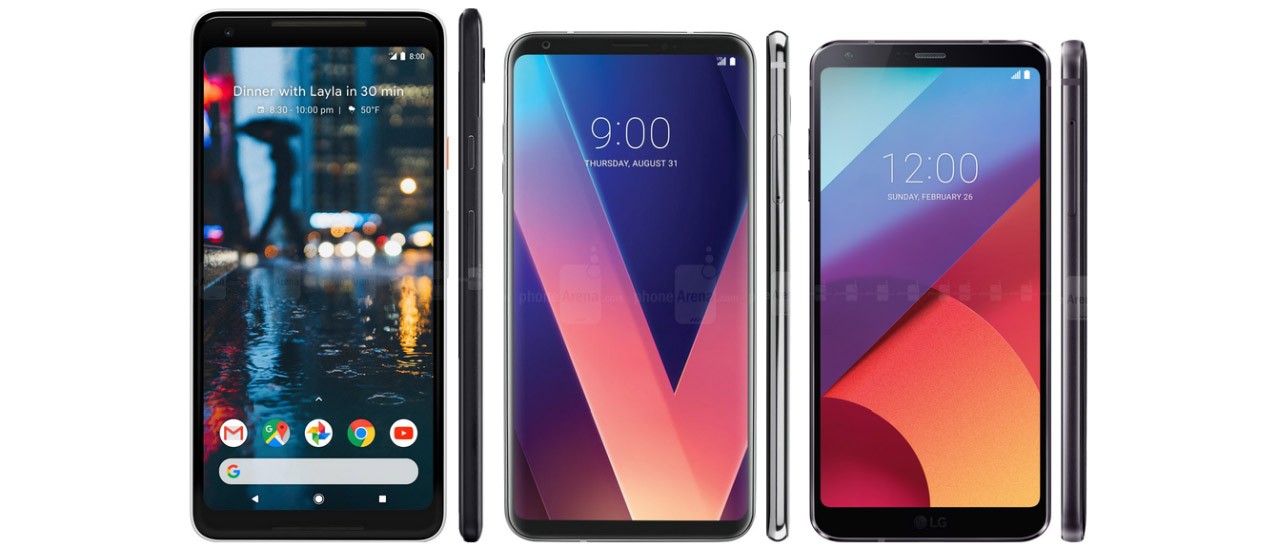 Google Pixel 2 XL, specifiche a confronto