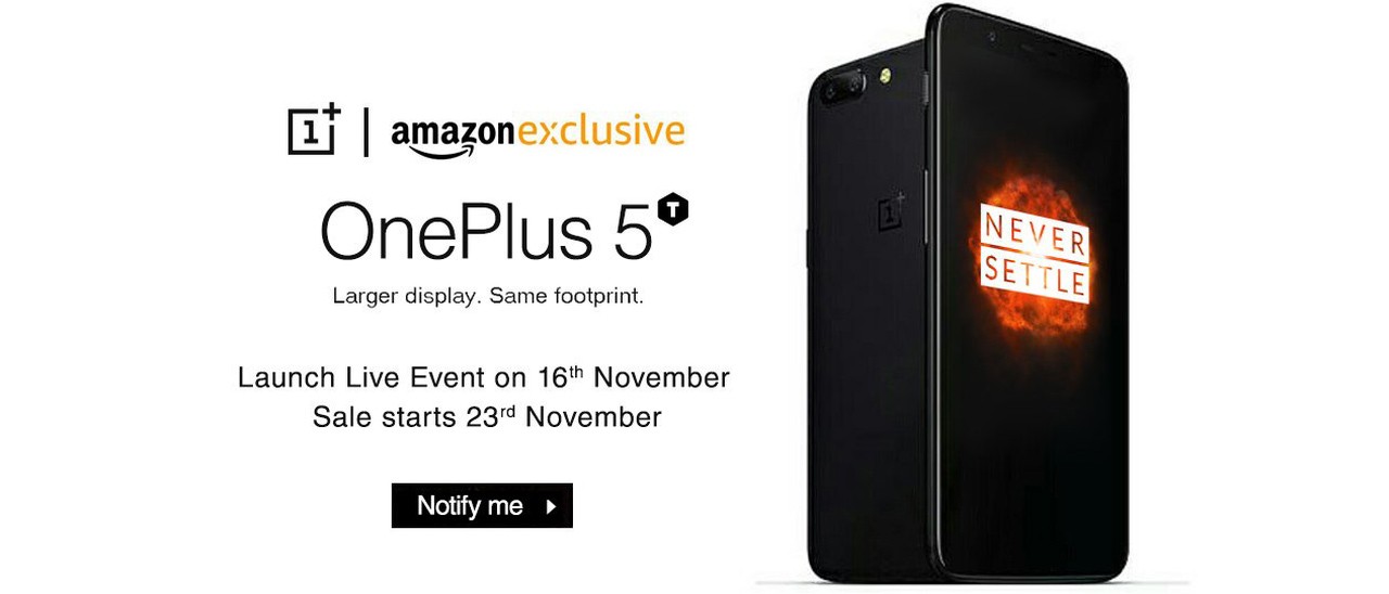 OnePlus 5T, annuncio il 16 novembre