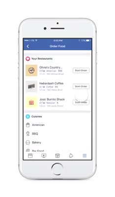 Facebook: Order Food per il food delivery