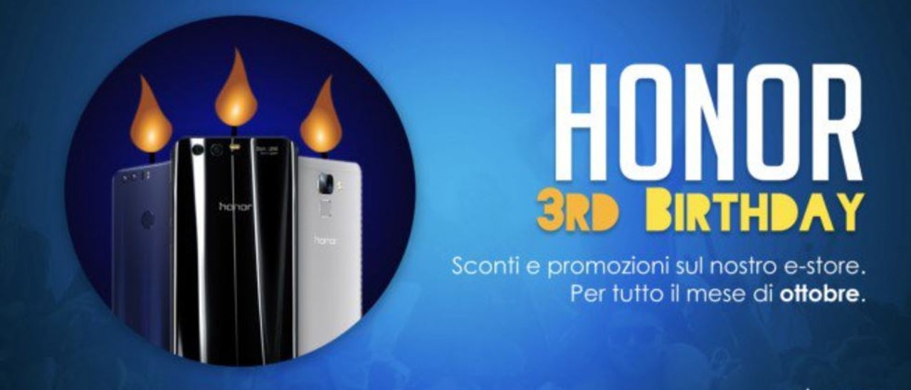 Honor festeggia i 3 anni con tanti sconti