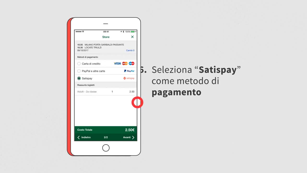 In treno con Satispay e Trenord