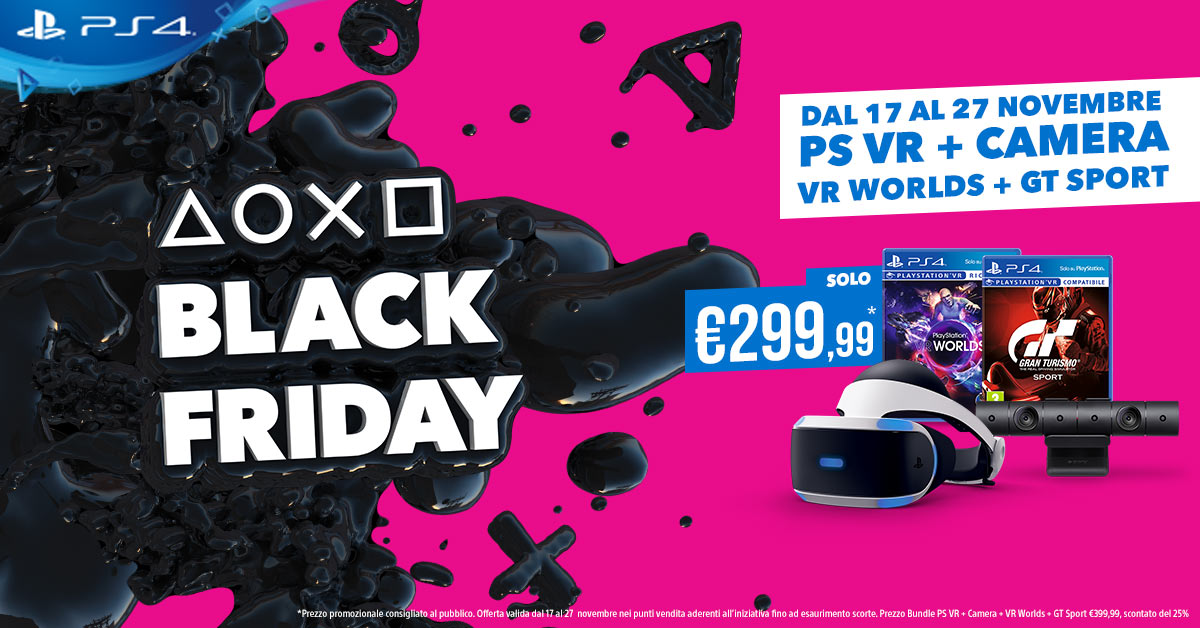 Black Friday 2017 di PlayStation: tutte le offerte in programma