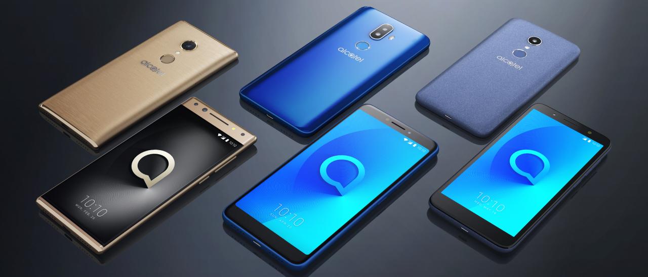 CES 2018, tre smartphone Alcatel con schermo 18:9
