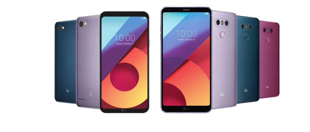 LG svela i nuovi colori per i suoi G6 e Q6