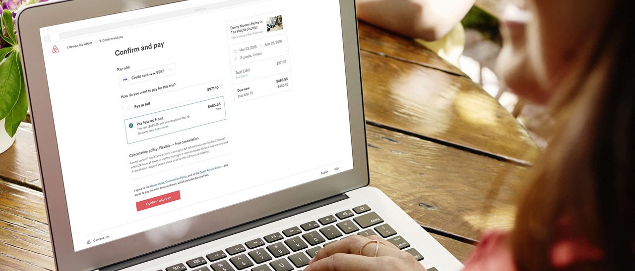 Airbnb: alla prenotazione si paga solo la metà