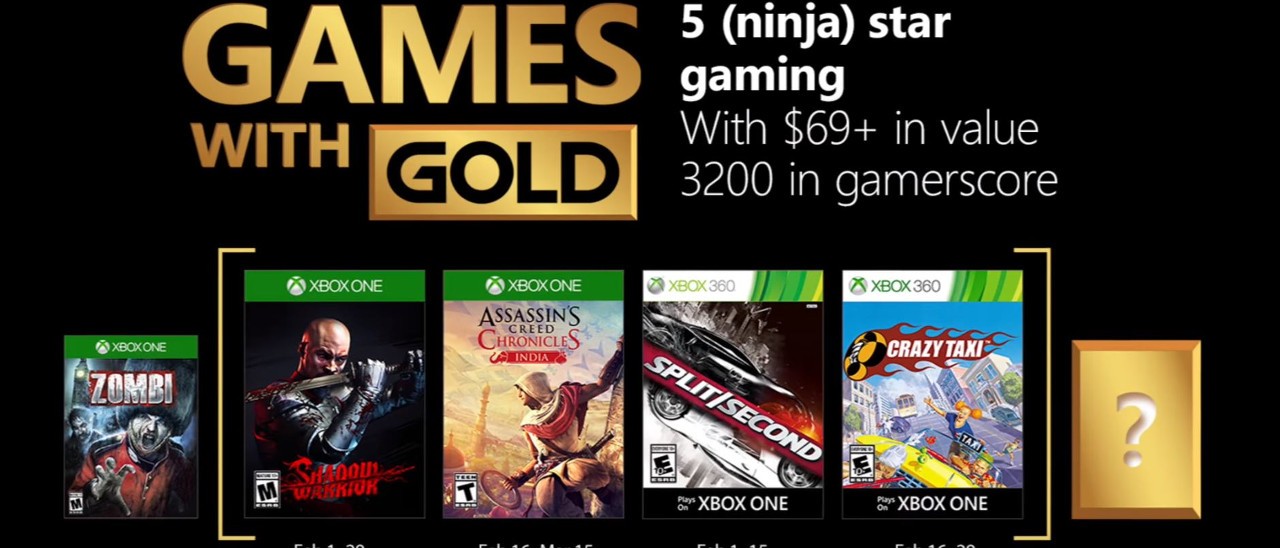 Microsoft annuncia i Games with Gold di febbraio