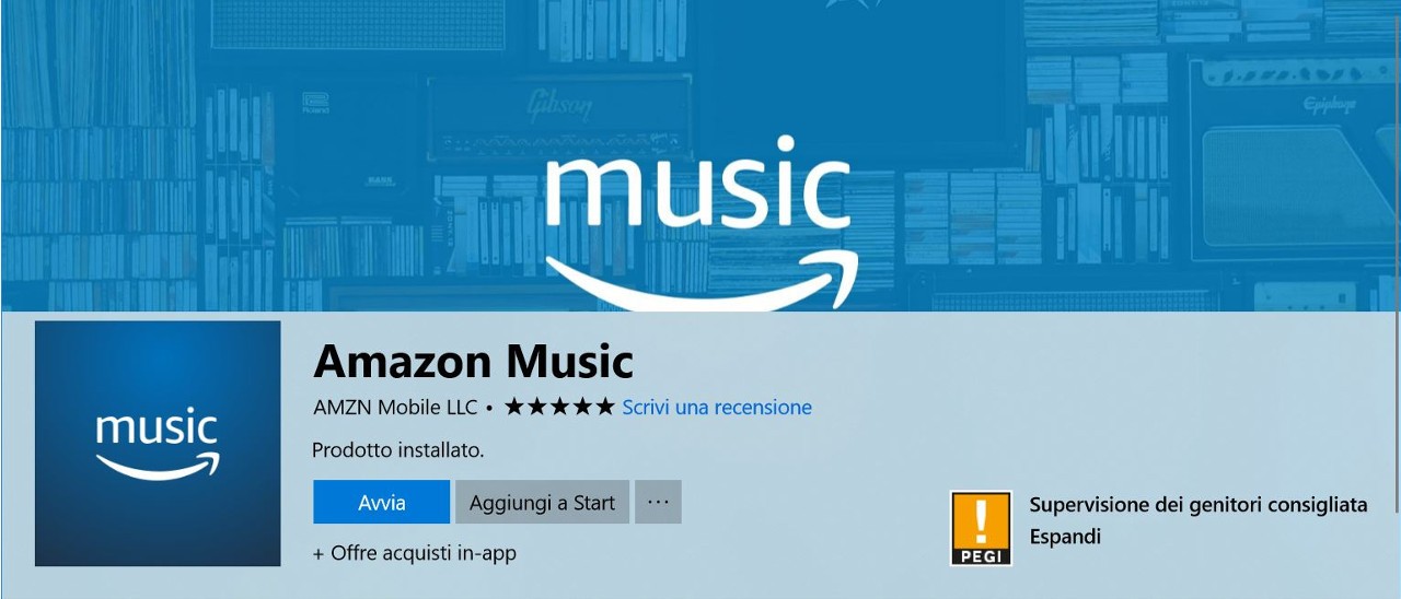 Amazon Music sbarca nel Microsoft Store