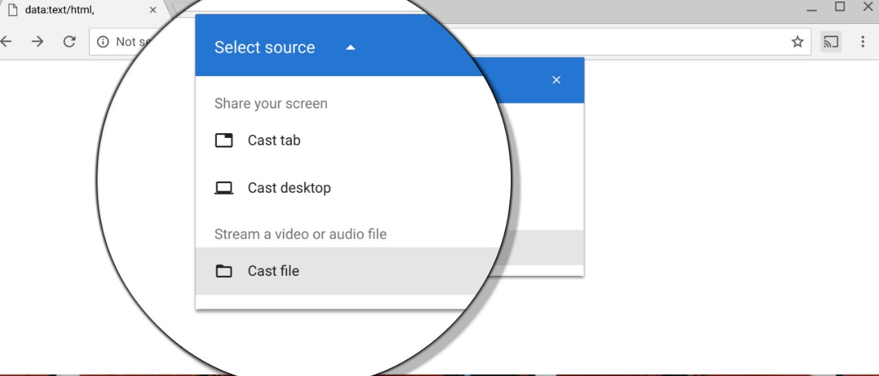 Google Chrome: arriva il cast dei file locali