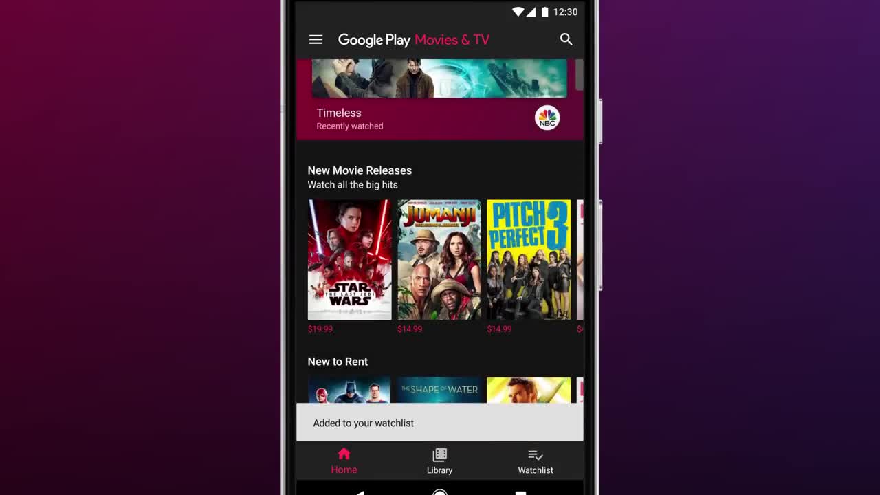 Google Play Film suggerisce i servizi di streaming