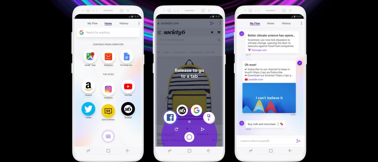 Opera Touch, navigare con una sola mano