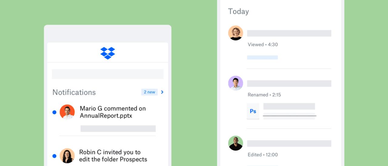 Dropbox aggiorna le app iOS e Android