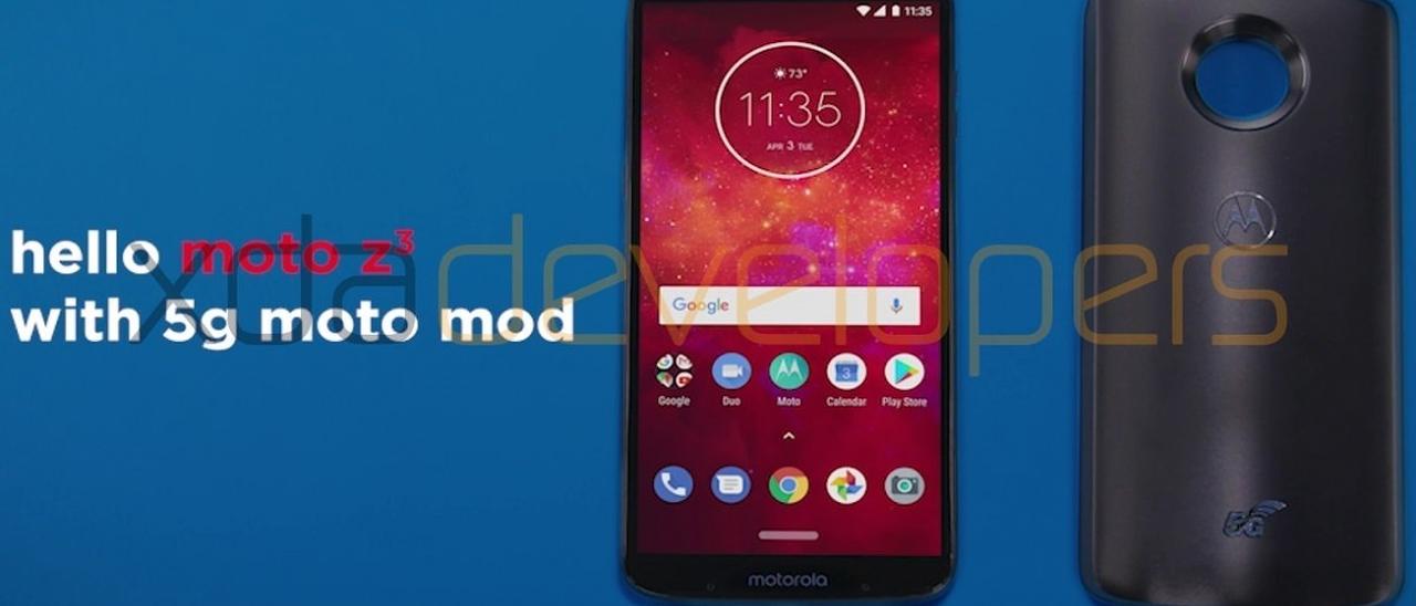 Moto Z3 Play, nuova immagine con Moto Mod 5G