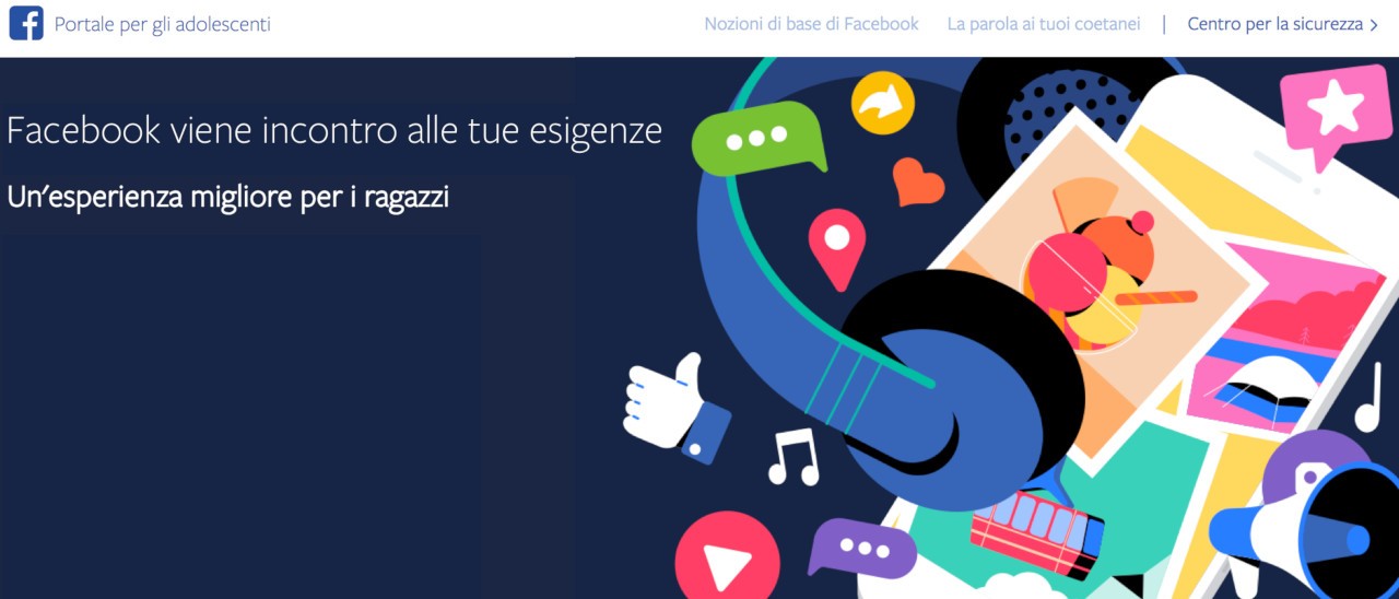 Facebook annuncia il Portale per gli adolescenti