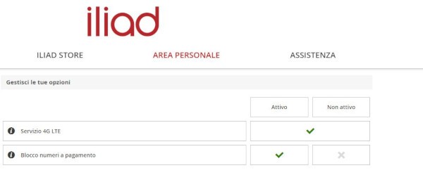 Iliad, blocco dei servizi a sovrapprezzo