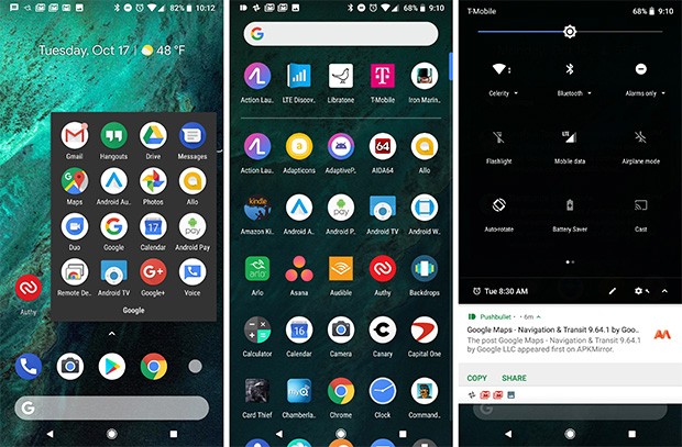 Il tema scuro per l'interfaccia di Android