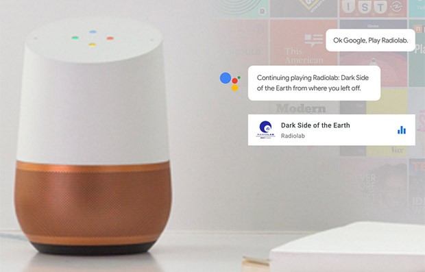 La riproduzione dei contenuti proposti dall'applicazione Google Podcasts può essere effettuata anche sugli smart speaker della linea Home