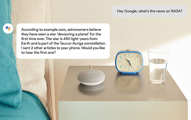 L'Assistente Google è in grado di leggere un estratto delle notizie pubblicate online