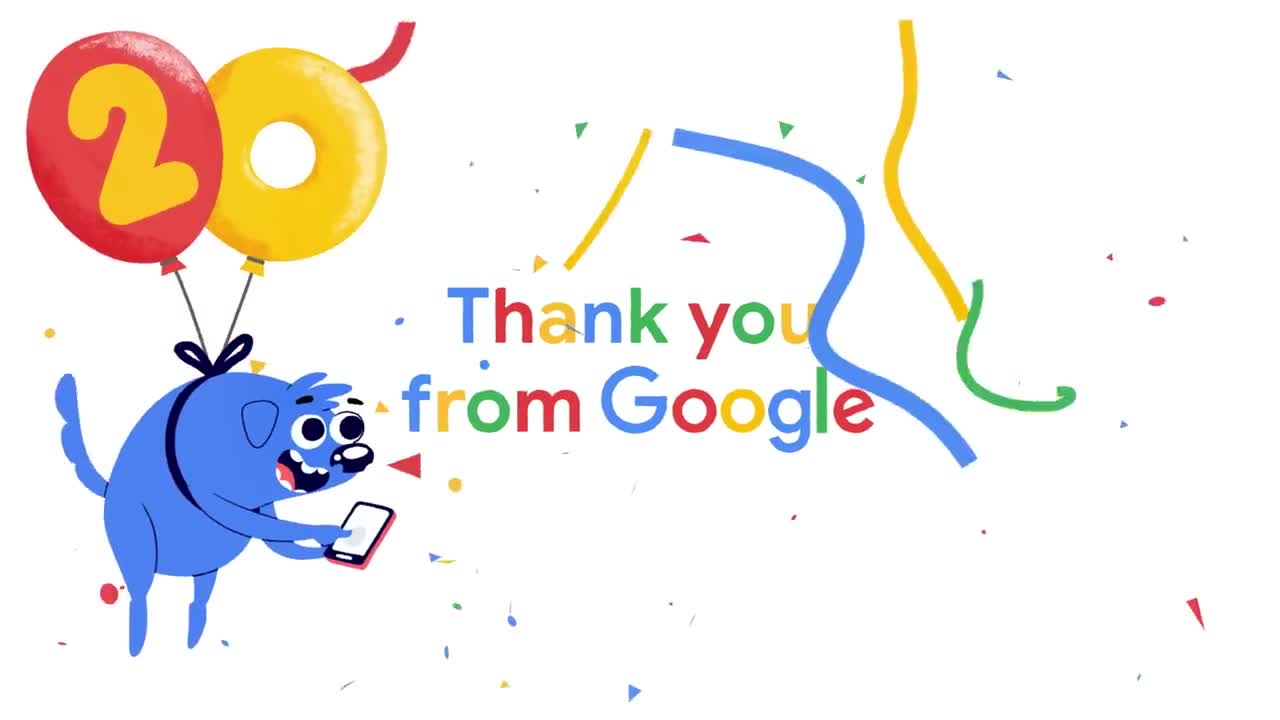 Google festeggia il ventesimo compleanno