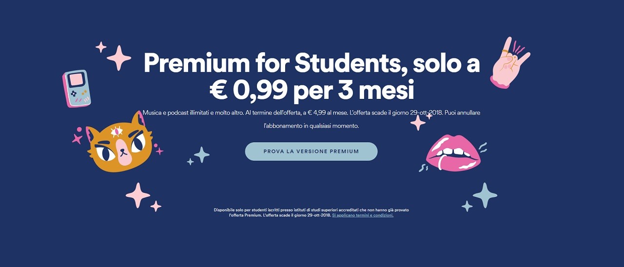 Spotify Premium in offerta per gli studenti