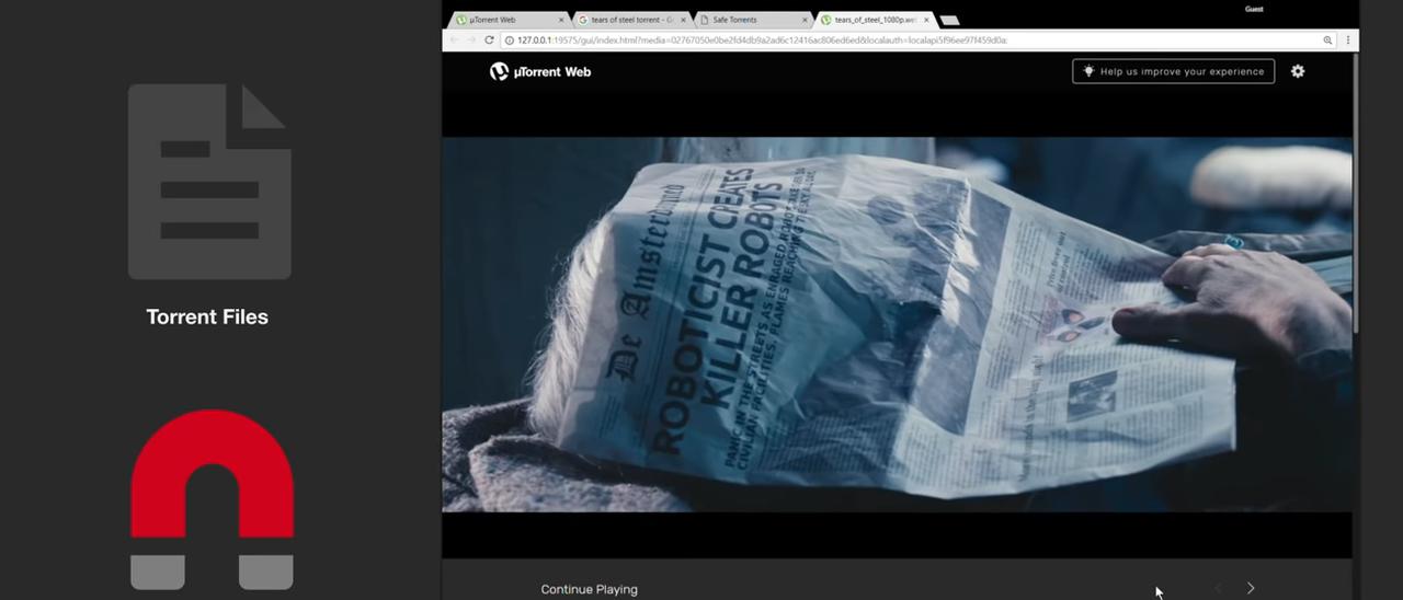 uTorrent Web, download e streaming nel browser