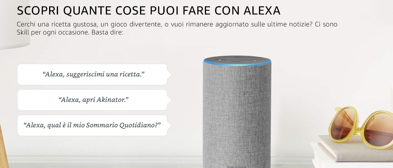 Amazon svela le Skill di Alexa in lingua italiana