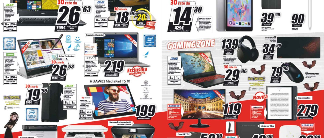 Volantino MediaWorld, tasso zero da brividi