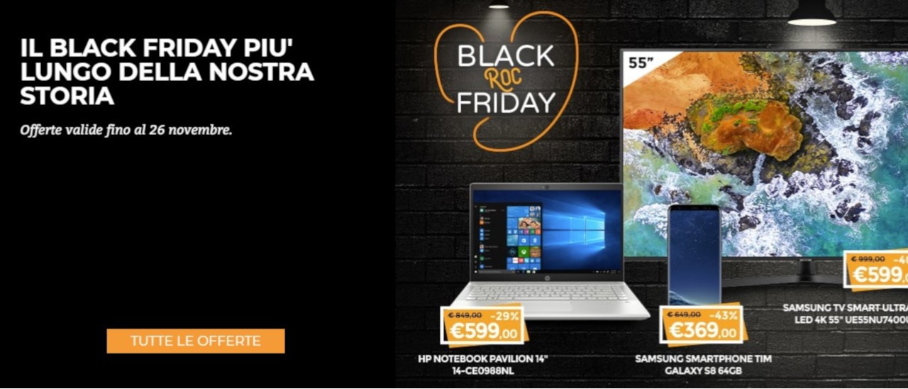 Black Friday 2018 Unieuro: sconti e prodotti