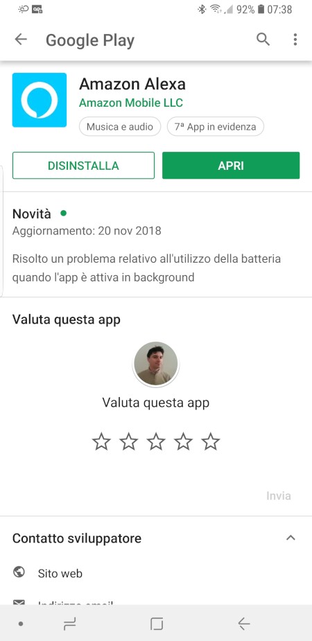 Amazon Alexa su Android