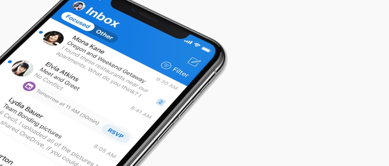 Microsoft Outlook per iOS, nuovo look