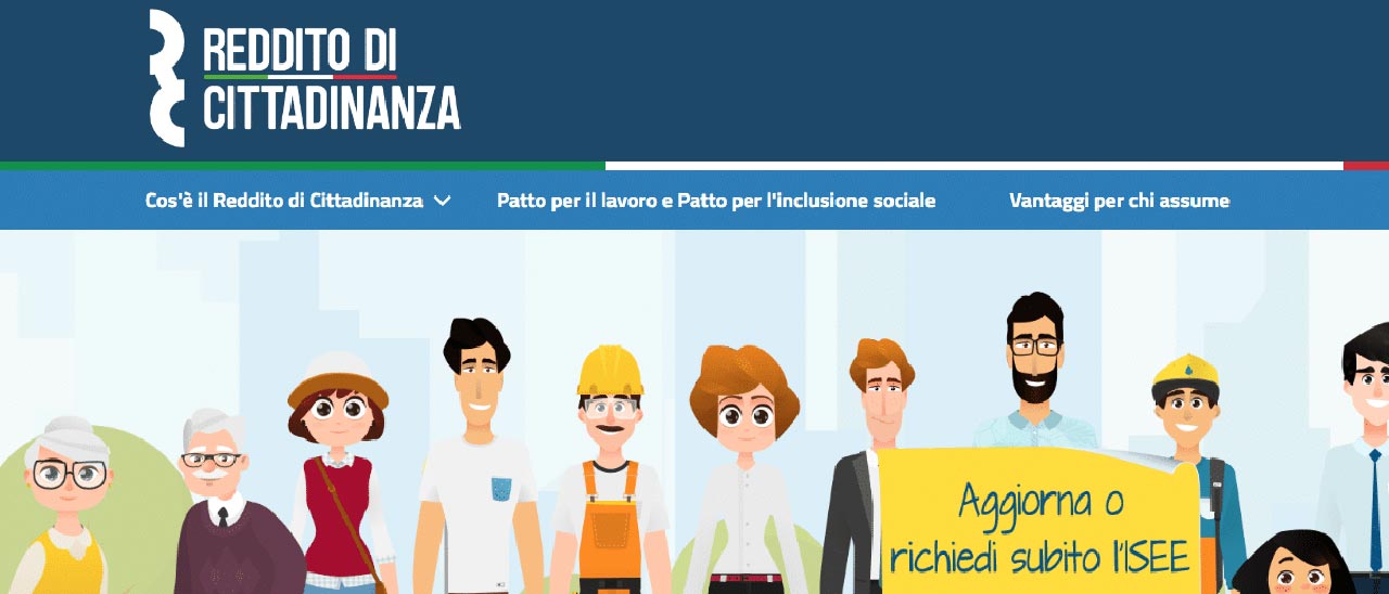 Reddito di cittadinanza, online il sito web