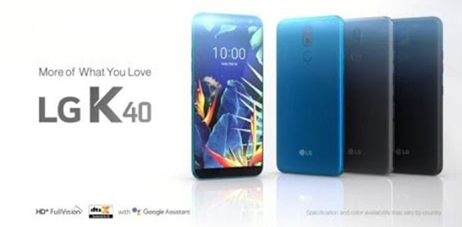 LG K40 con schermo FullVision
