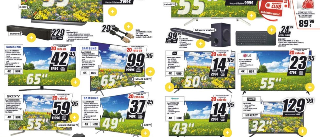 Volantino MediaWorld, tante offerte a tasso zero