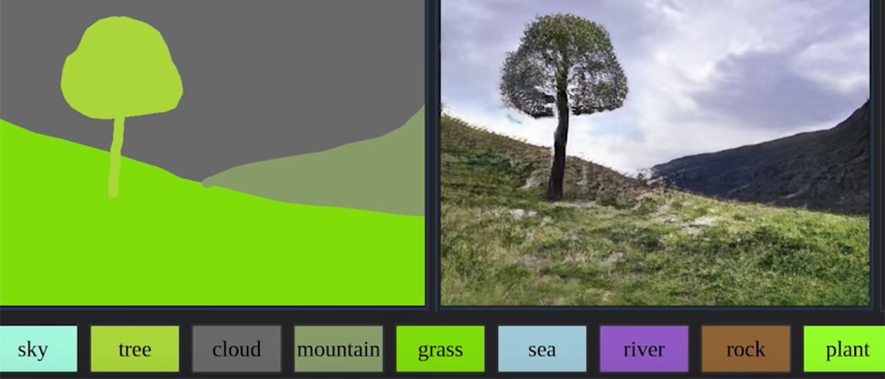 Nvidia, l'IA che disegna capolavori da scarabocchi