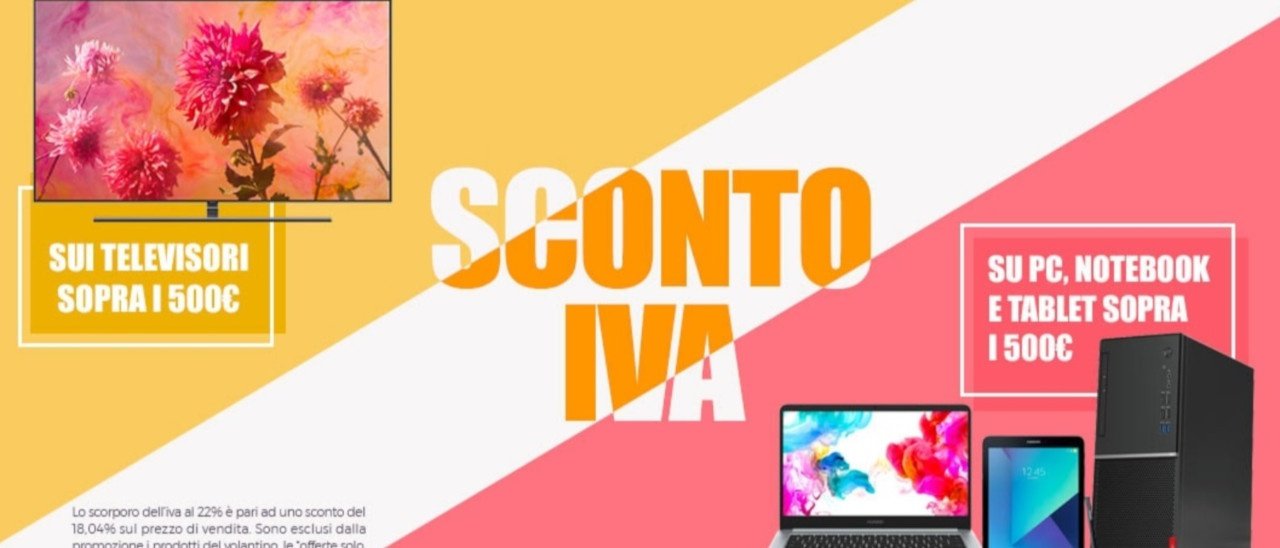 Unieuro sconta l'IVA su TV, PC e Tablet