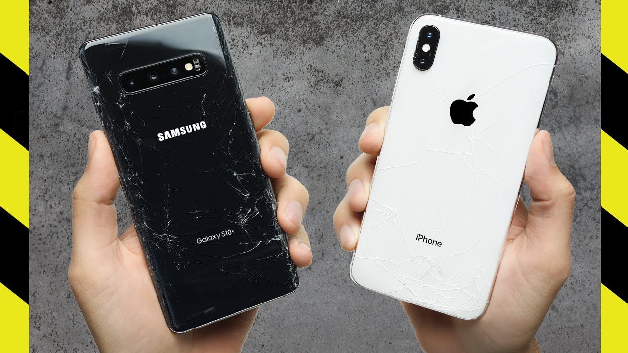 iPhone XS Max VS. Galaxy S10+ Drop Test
