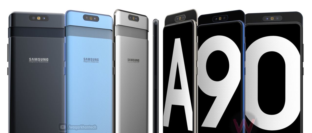 Samsung Galaxy A90, video della fotocamera pop-up