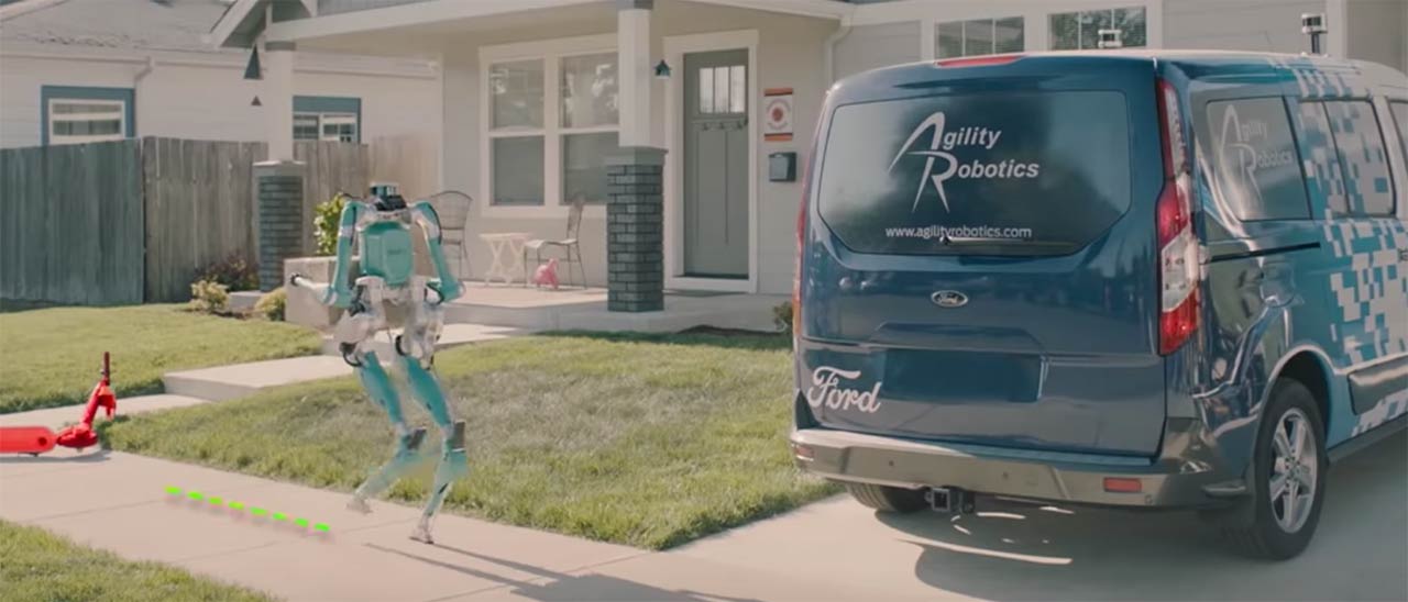 Ford, robot bipede e auto autonome per le consegne