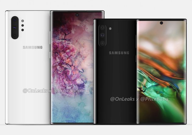 Samsung Galaxy Note 10 vs Note 10 Pro render