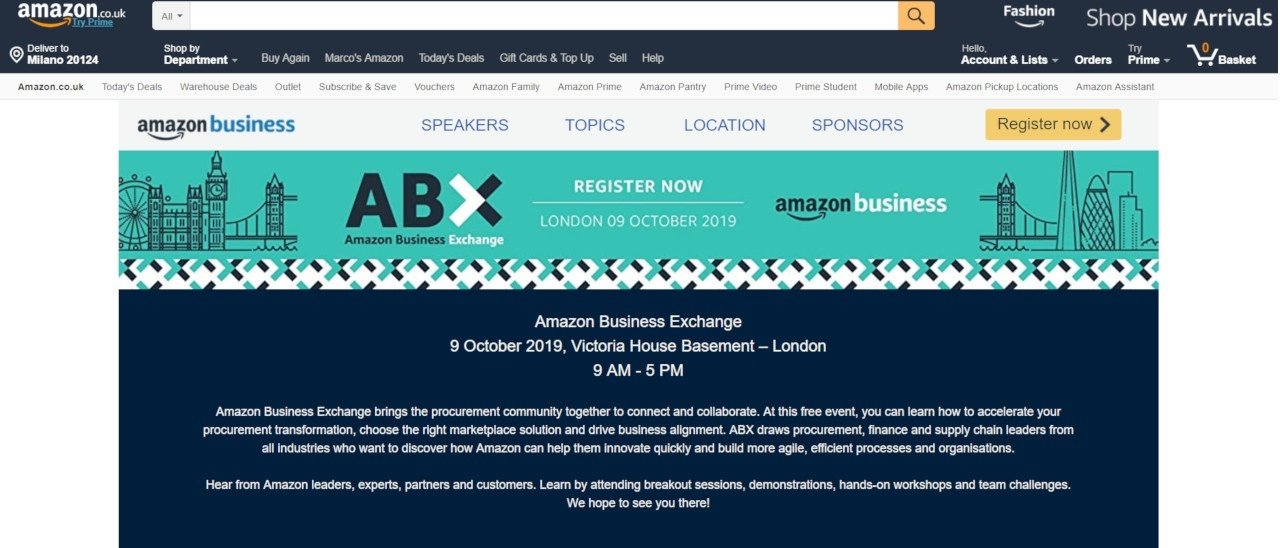 Amazon Business annuncia Amazon Business Exchange