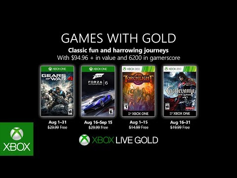 Xbox Games With Gold: video sui giochi gratis di Agosto 2019
