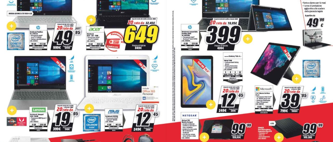 Volantino MediaWorld: acquisti a tasso zero