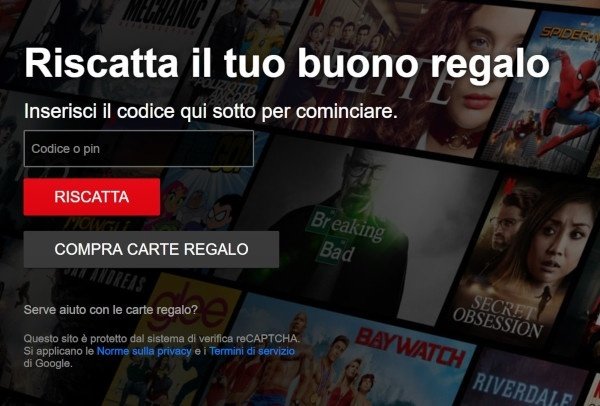 Carta regalo Netflix