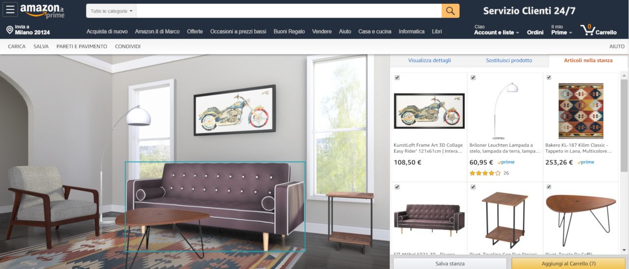 Amazon Showroom, un salotto virtuale per arredare