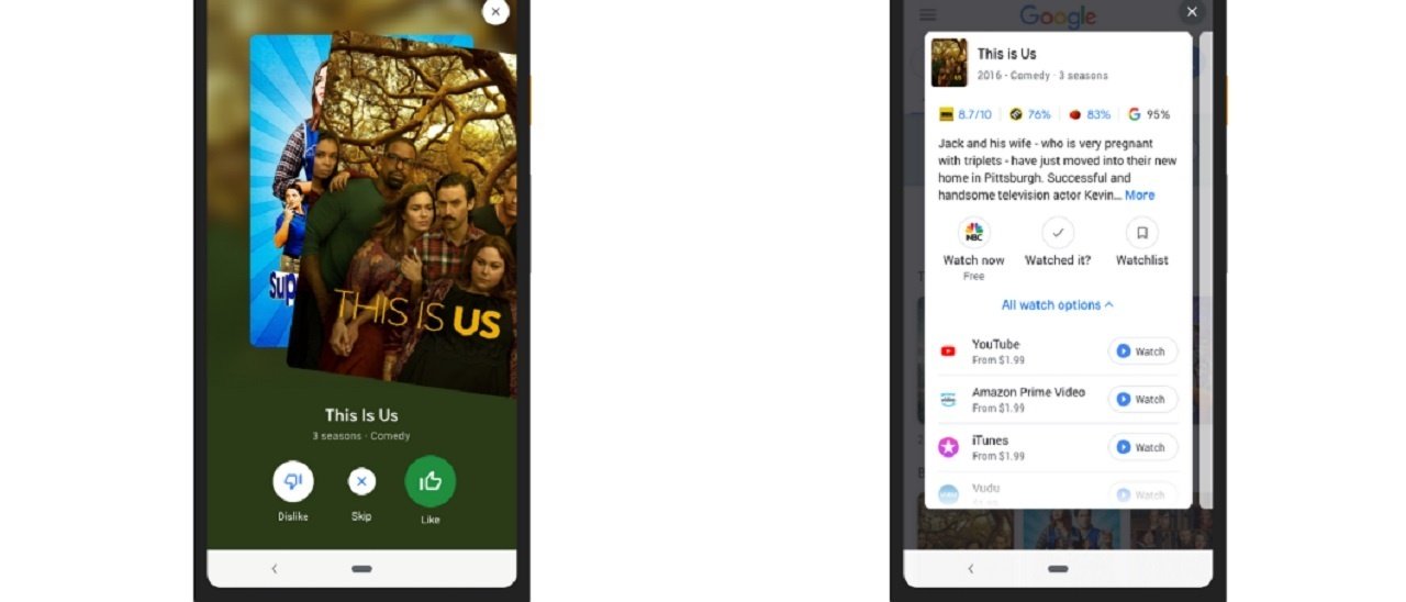 Google aiuta a scegliere film come su Tinder