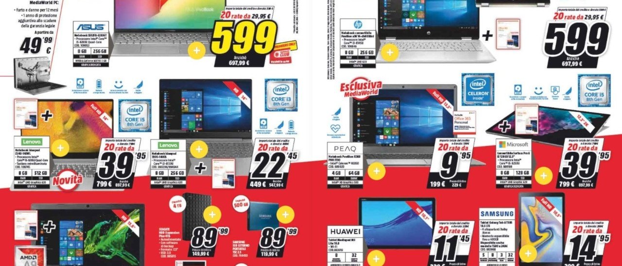 MediaWorld, volantino Back to School