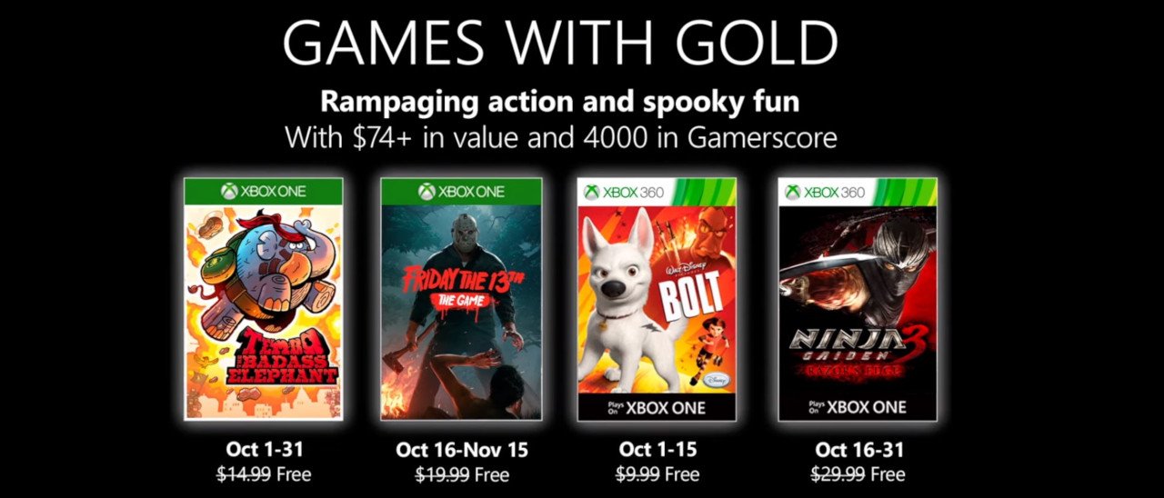 Microsoft svela i Games with Gold di ottobre 2019