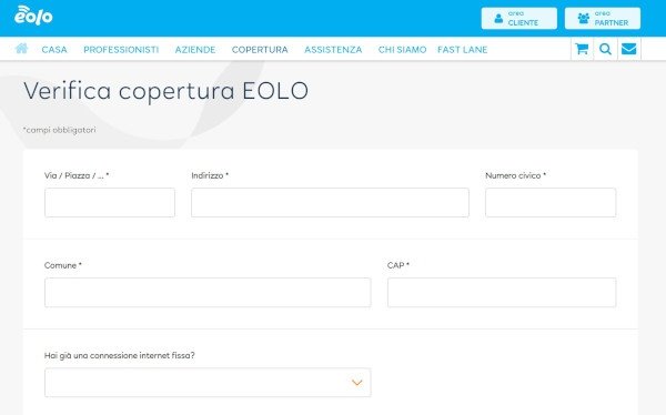 Eolo Super: la copertura