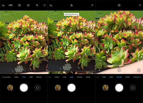 Redmi Note 8 Pro, modalità scatto