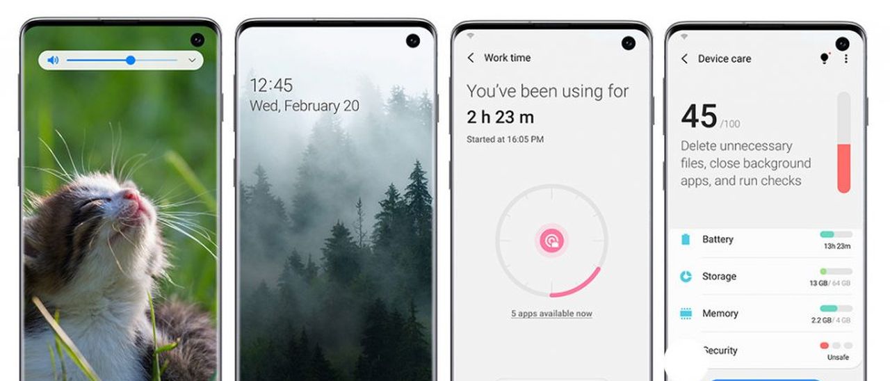 Samsung Galaxy S10, Android 10 e One UI 2.0 beta